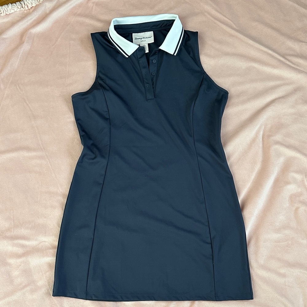 Tommy Bahama Navy Sleeveless Dress with White Collar